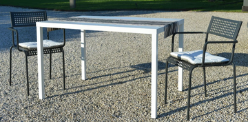 MONELLA 2 - Stackable galvanized steel garden chair with armrests by RD Italia - view 3